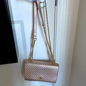 Rose gold Tory Burch crossbody
